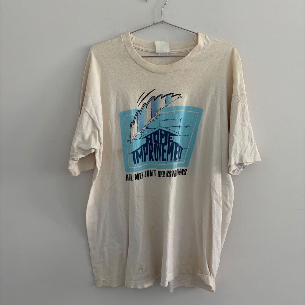 Vintage Home Improvement TV Show Promo T-Shirt Real Men Dont Need Instructions
